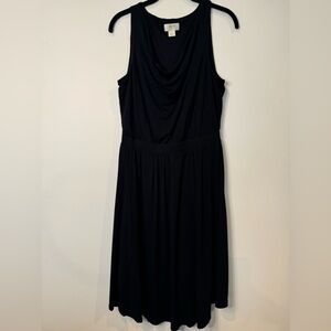 Anthropologie Maeve black sleeveless cowl neck dress sz Medium